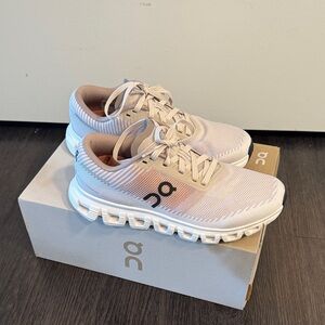 Cloud 6 Push - On Cloud Running Sneakers - White / Cream /Light Pink / Neutral